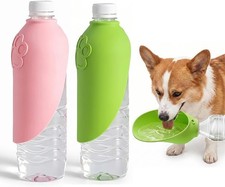 Dog Water Bottle Adapter Portable Silicone Do...