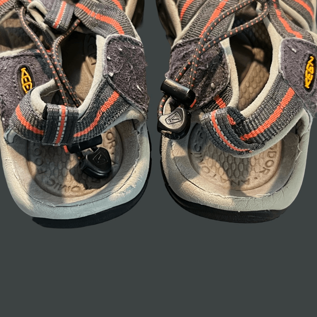 Sandali uomo Keen Newport H2 escursionismo elastici grigio arancione taglia 8 5 EU 39