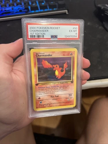 2000 First edition Team Rocket Charmander PSA 6 Excellent Condition