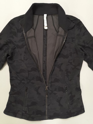Lululemon Define Jacket Size 12 Black Gray Camo w/ vintage old school stitching - Picture 7 of 14