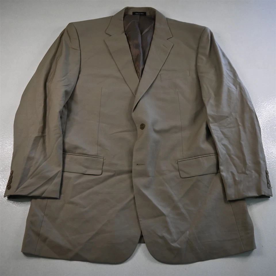 Tiglio 46L 38x38 Khaki Super 150s Wool Mens Jacket Pants Suit - Image 2 of 4