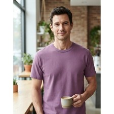 Uniqlo U Mens Crew Neck Short Sleeve T-Shirt Purple 100 Cotton 341-455360 Small