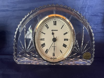 1995 Vtg Staiger Germany & Cristal D' Arques France Fine 24% Lead Crystal Clock
