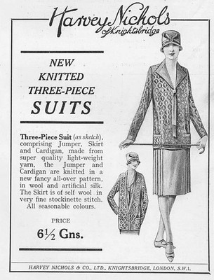 HARVEY NICHOLLS dreiteilige Anzüge - Vintage Werbung 1926