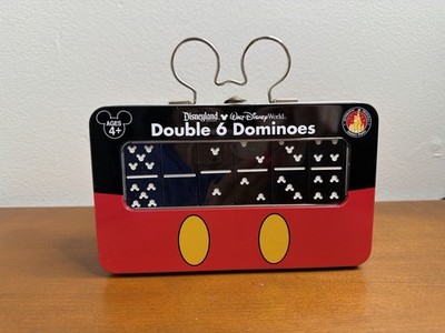 Disney Double 6 Dominoes Mickey Mouse Tin Set Disneyland Walt Disney World