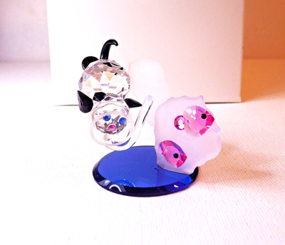 Rare Iris Arc  Scuba Cat  Crystal Figurine #53-99805 - w/Original Box