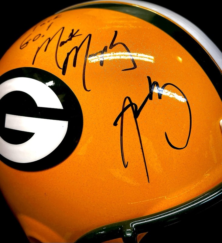 Aaron Rodgers & CEO Mike Murphy W/Inscrip Signed Green Bay Packers F/S Helmet