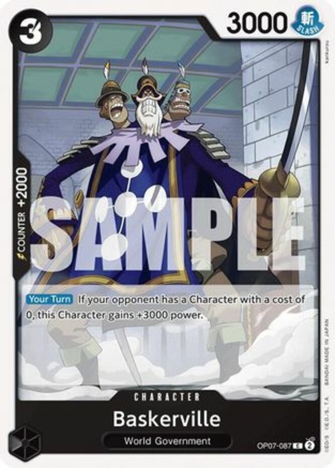 NM-Mint, English One Piece Baskerville - OP07-087 - C 500 Years in the Future (O