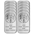 Lot of 10 - 1 Troy oz Buffalo .999 Fine Silver Bar Sealed
