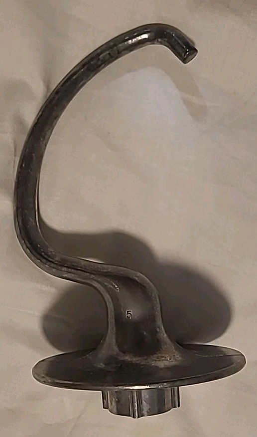 Vintage Kitchen Aid Hobart Dough Knead Hook C Shaped Stamped 5-6 Qt. Stand Mixer