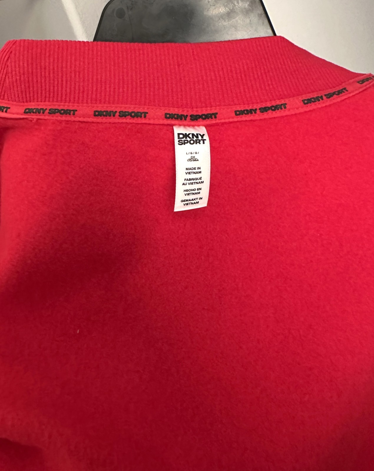DKNY  RED Exploded Rhinestone LOGO Pullover Fleec… - image 4
