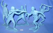 PLASTIMARX Lot of 5 Russian  U.S. Army Blue Soldiers Made In Mexico Vintage