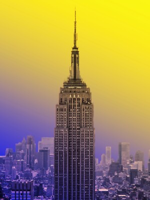 Wandbild Foto - Empire in the sun, New York - A4 Poster - Bild Foto NYC