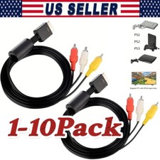 New 6 Feet RCA AV Audio Video Composite Cable Cord for Sony PS1 PS2 PS3 PS3 Slim