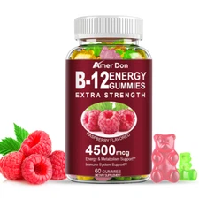 Vitamin B12 Gummies 4500mcg Energy, Memory, Focus, Brain Support for Men & Women