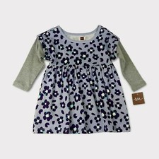 Tea Collection Purple Floral Layer Dress