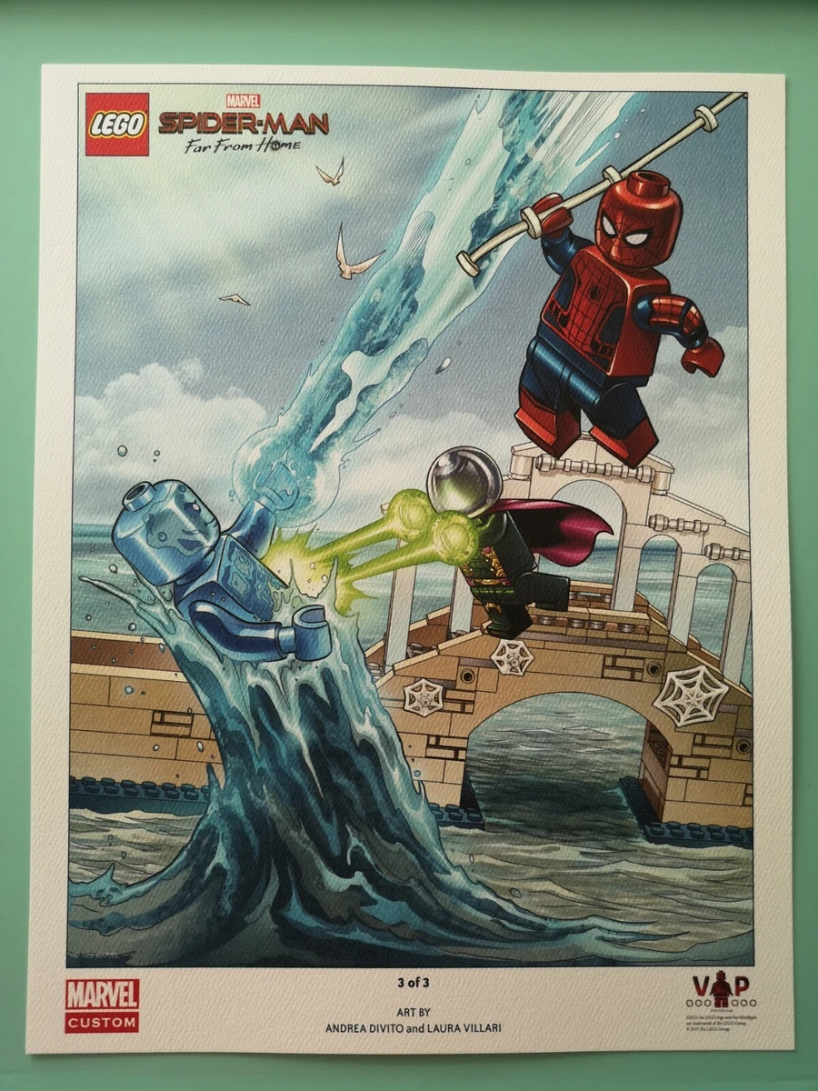LEGO Custom Marvel Spider Man Far From Home Art Colour Print eBay