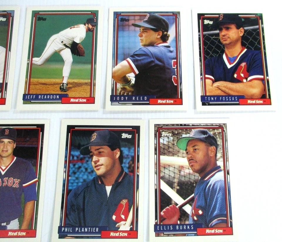 Tarjetas de béisbol de los Medias Rojas 9x MLB #113#488#182#598#249#639#377#782#416 Topps 1992 Foto 3 de 4