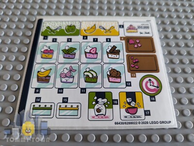 Lego Friends STICKER SHEET ONLY for Lego set 41393 Baking