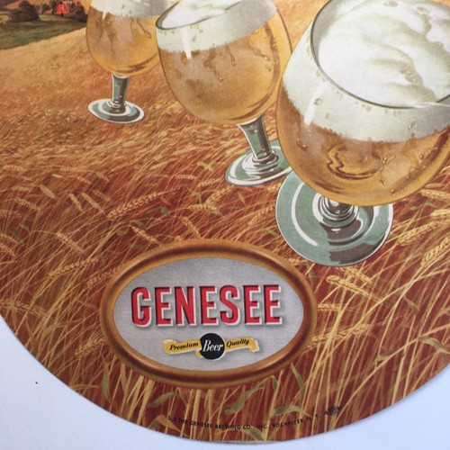 Genesee Beer Paper Tray Liner Rochester NY Vintage Pictorial Landscape - Picture 2 of 12