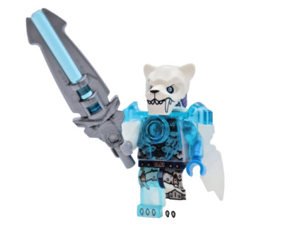 Sir Fangar WHITE CAPE 70147 70143 70224 Ice Hunter Legends Chima LEGO Minifigure