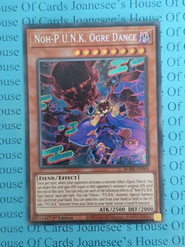 Noh-P.U.N.K. Ogre Dance BLMR-EN064 Secret Rare Yu-Gi-Oh Card 1st Edition New - Picture 1 of 3