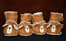TOP PAW Slippers SHERPA Bear BOOTIES for Dogs SHOES Size MED New