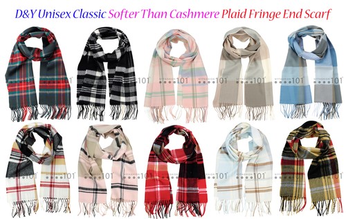 Cashmere® Plaid Fringe End Scarf | eBay