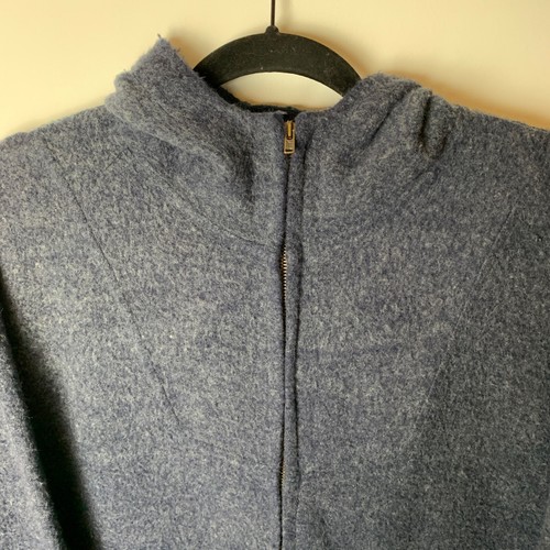 LEE Blue Marl Knitted Full Zip Classic Hooded Fleece Men's Size 2XL - Picture 2 of 10