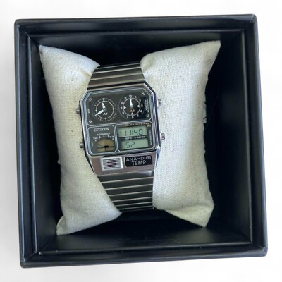 CITIZEN Ana-Digi Temp Watch JG2101-78E Quartz Alarm