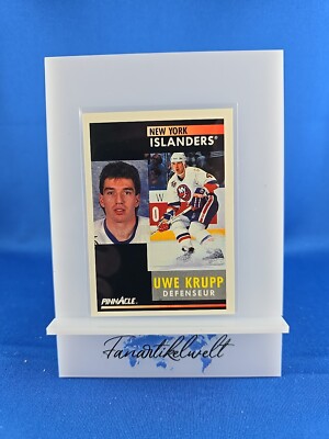 UWE KRUPP 1991-92 Pinnacle French #19  NEW YORK ISLANDERS