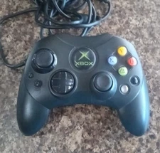 XBOX Wired Controller Black w/multicolor Control Buttons Tested Works 10ft Cable
