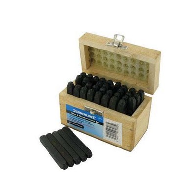 GU3519 Silverline Letter & Number Stamp Set 36pce 5mm Engineering DIY Tool