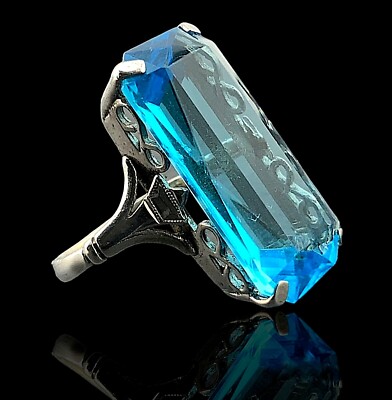 Blue Topaz Ring 925 Sterling Silver Ring Handmade Gemstone Ring Women's Ring