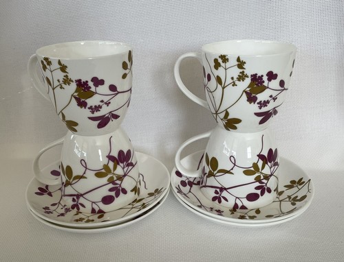 4 Cups Mugs 10oz +Saucers | eBay