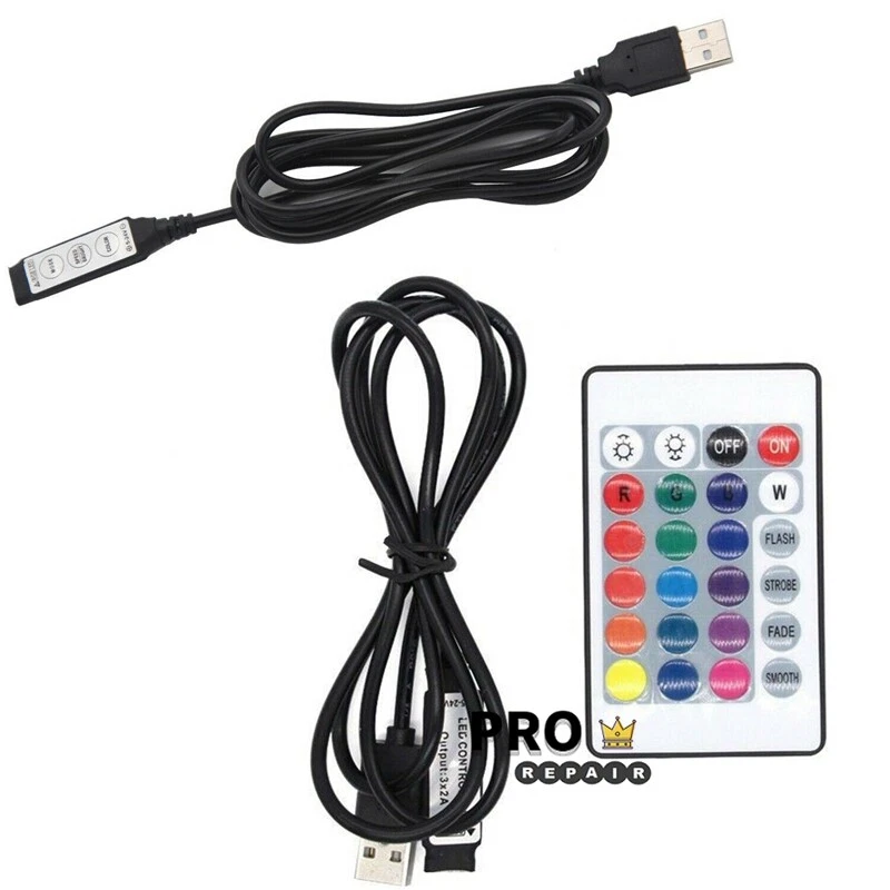 4 Pin USB 1M 20Key 24Key Musik Sound RGB LED Licht Controller - Bild 2 von 4