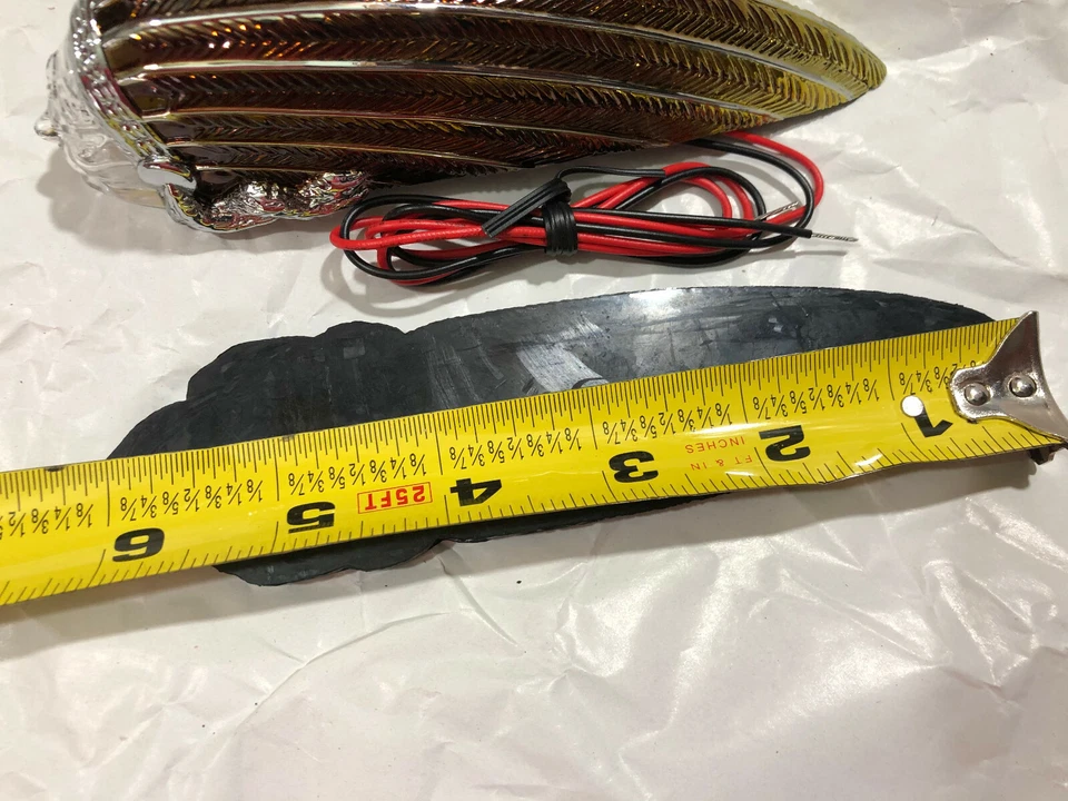 Adorno guardabarros delantero cabeza india 12v azul iluminado led  Foto 4 de 4