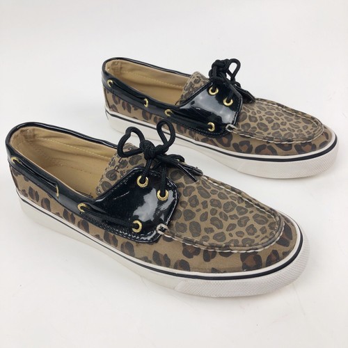 sperry top sider leopard print