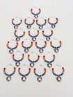 20 Gay Pride Crystal Wine Glass Charms. Wedding/Civil/Favours. Rainbow Flag