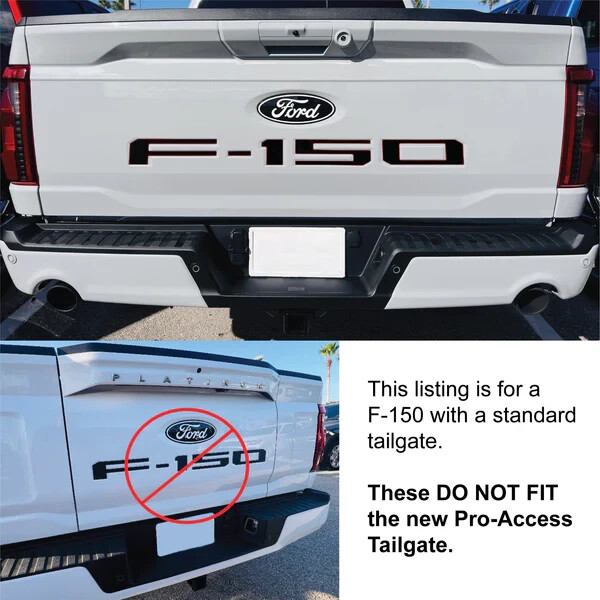 ABS Matte Black Tailgate Letters Inserts For 2021-2025 Ford F-150 | eBay