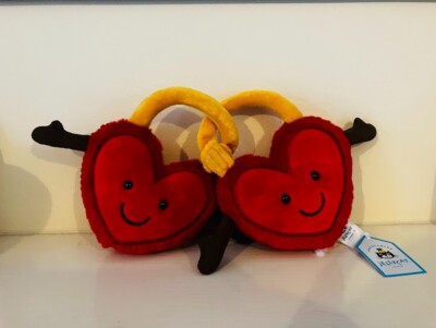 JELLYCAT WE ARE VAL AND TINA LOVE LOCKS NEU MIT ETIKETT VALENTINSTAG ORIGINAL A4LLO