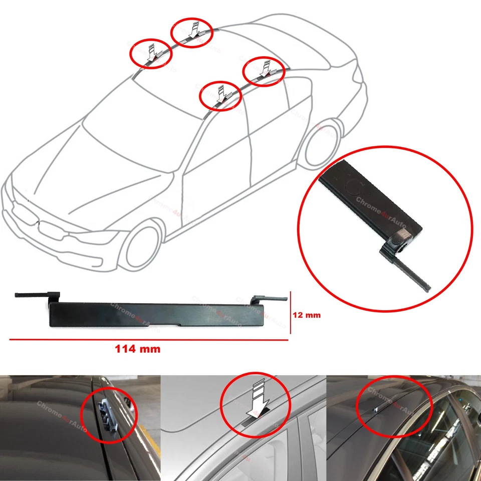 Se adapta a BMW 3 F30 F31 F34 F35 techo moldeado puerto bolsa cubierta 51137312617 114x12 mm Foto 2 de 4