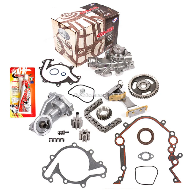 Timing Chain Kit Water Oil Pump Cover Gasket for 96-04 Ford Freestar Mercury 3.8 - Image 4 of 4