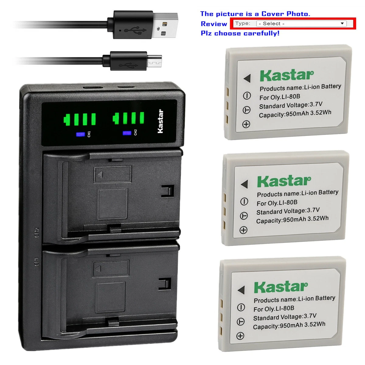 Batería de repuesto de 1250 mAh para VIVITAR Vivicam v