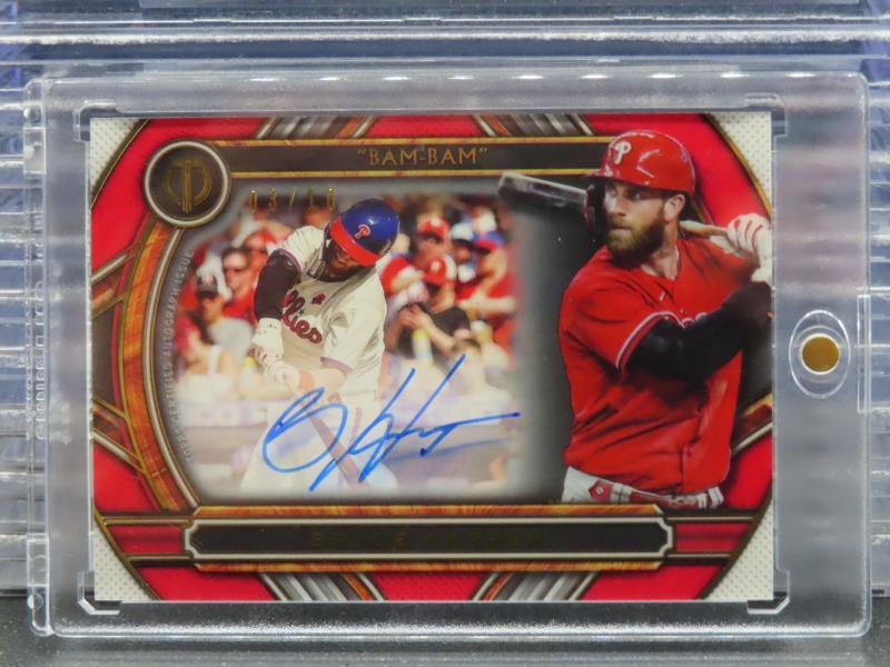 2023 Topps Tribute Bryce Harper Bam Bam Tribute To Nicknames Red Auto