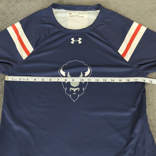 Howard Bison Basketball Shirt Under Armour HeatGear Blue Long Sleeve Women Large - Picture 9 of 10