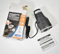 Tripp Lite PowerVerter AC Inverter w USB Charging Fits Cup Holder 200W 12V