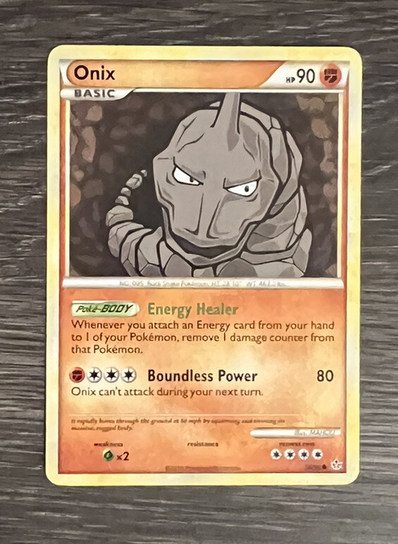 Onix 56/95 HS Unleashed HeartGold & SoulSilver 2010 Pokemon TCG Card