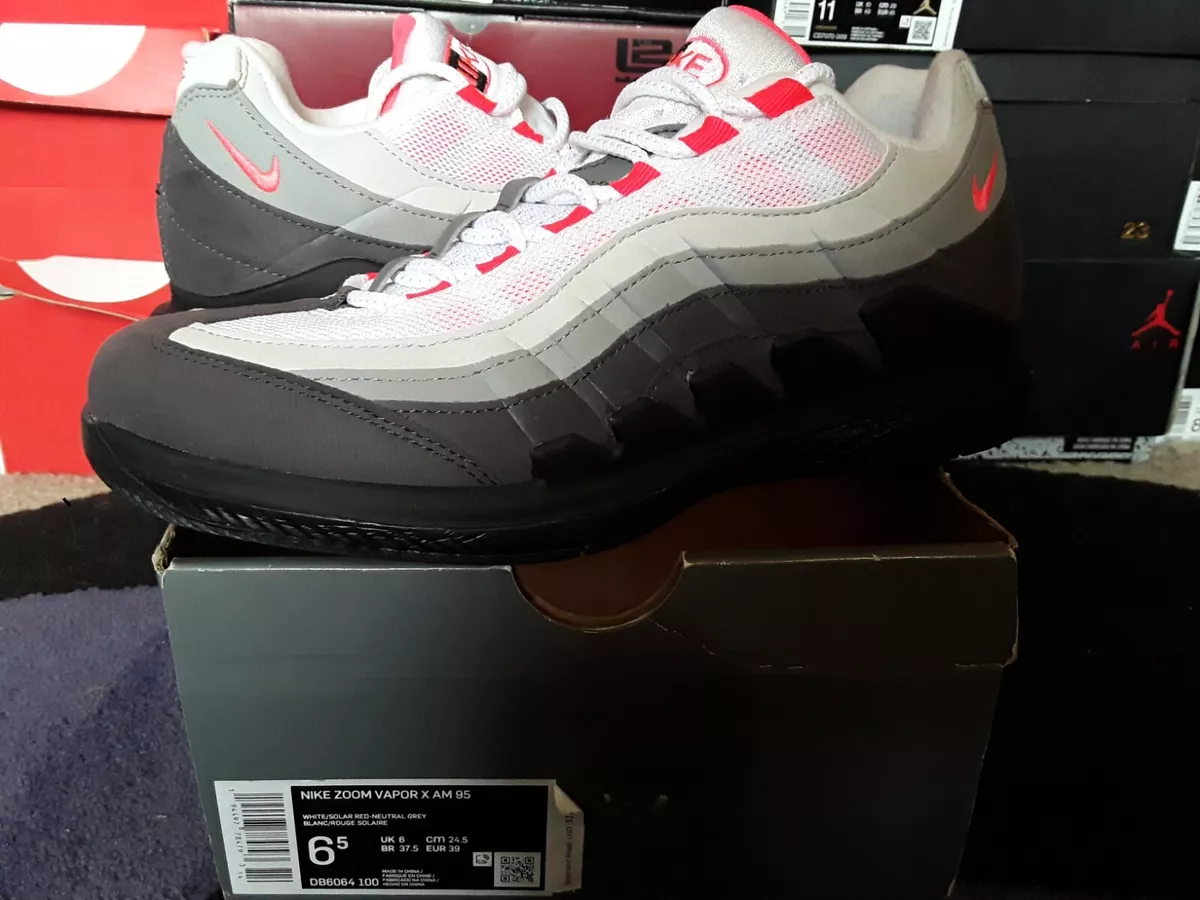 Nike Air Zoom Vapor RF X AM Max 95 Roger Federer White Solar Red