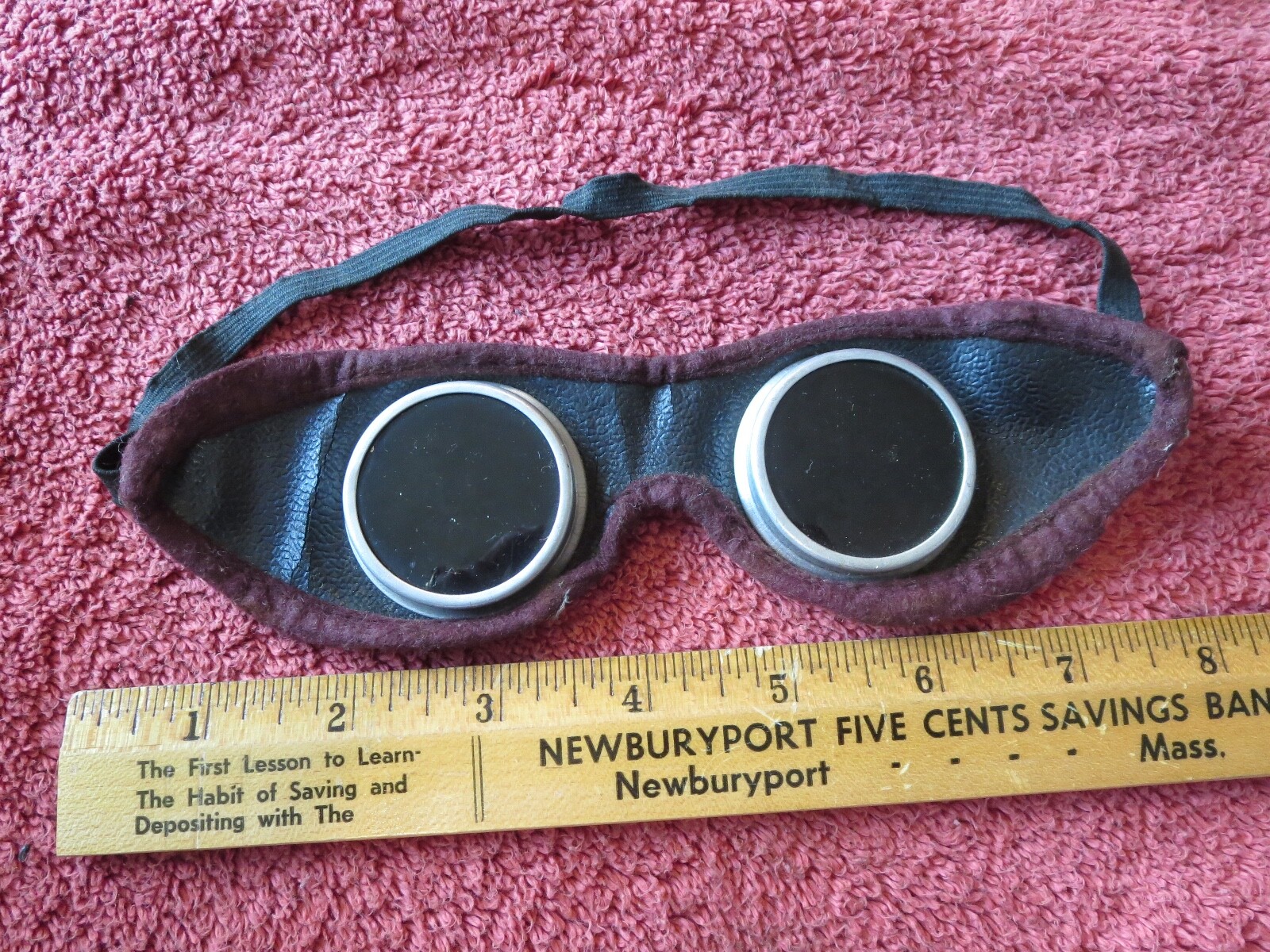 Vintage Safety Welding Goggles eye Glasses Green Lens… Gem